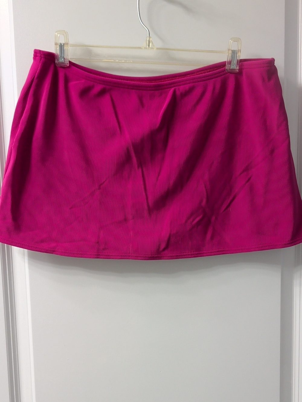 Lands' End Bright Fuchsia Stretch Mini Skirt